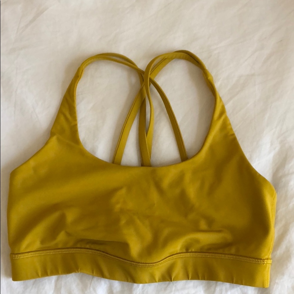 yellow lululemon energy bra